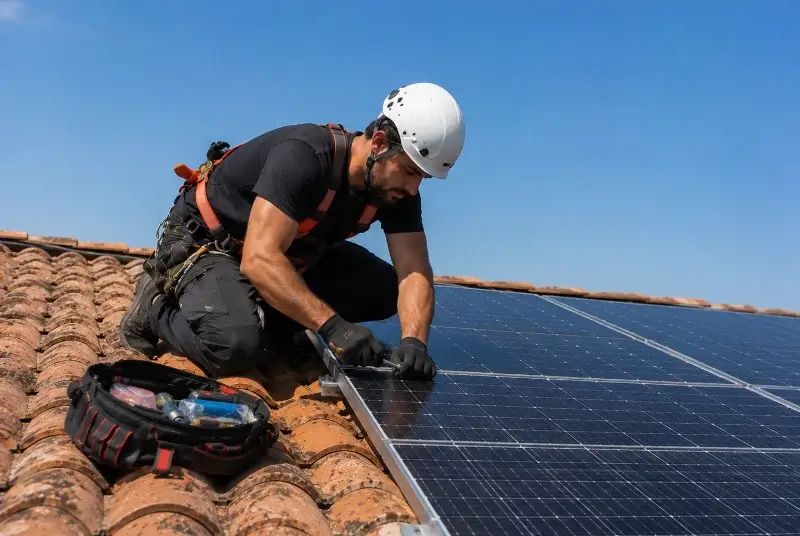 Maintenance et monitoring de panneaux solaires à Blauzac